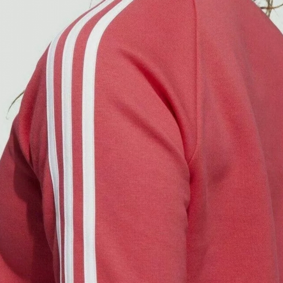 Adidas 3-Stripes Crew Sweatshirt Power Pink Large - Picture 4 of 12